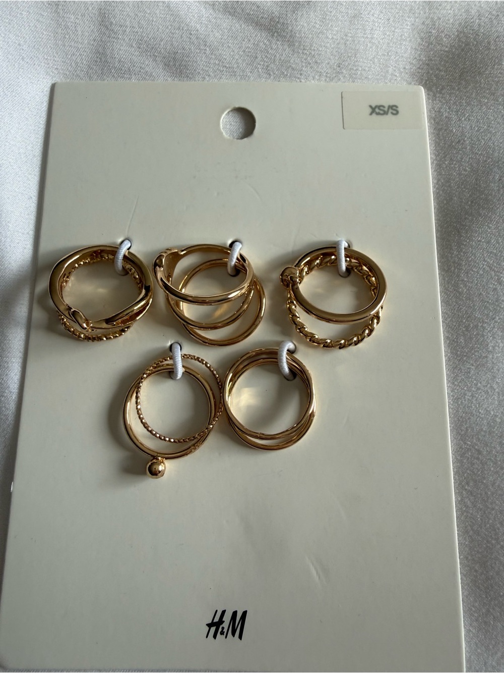 H&M Gold-Tone Mixed Ring Set - Shiny Gold